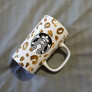 Starbucks Leopard Gold Mug